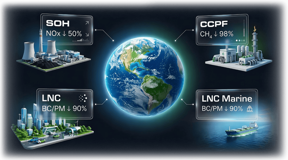 MiaNOx: Жер шары айналасындағы SOH, CCPF, LNC және LNC Marine